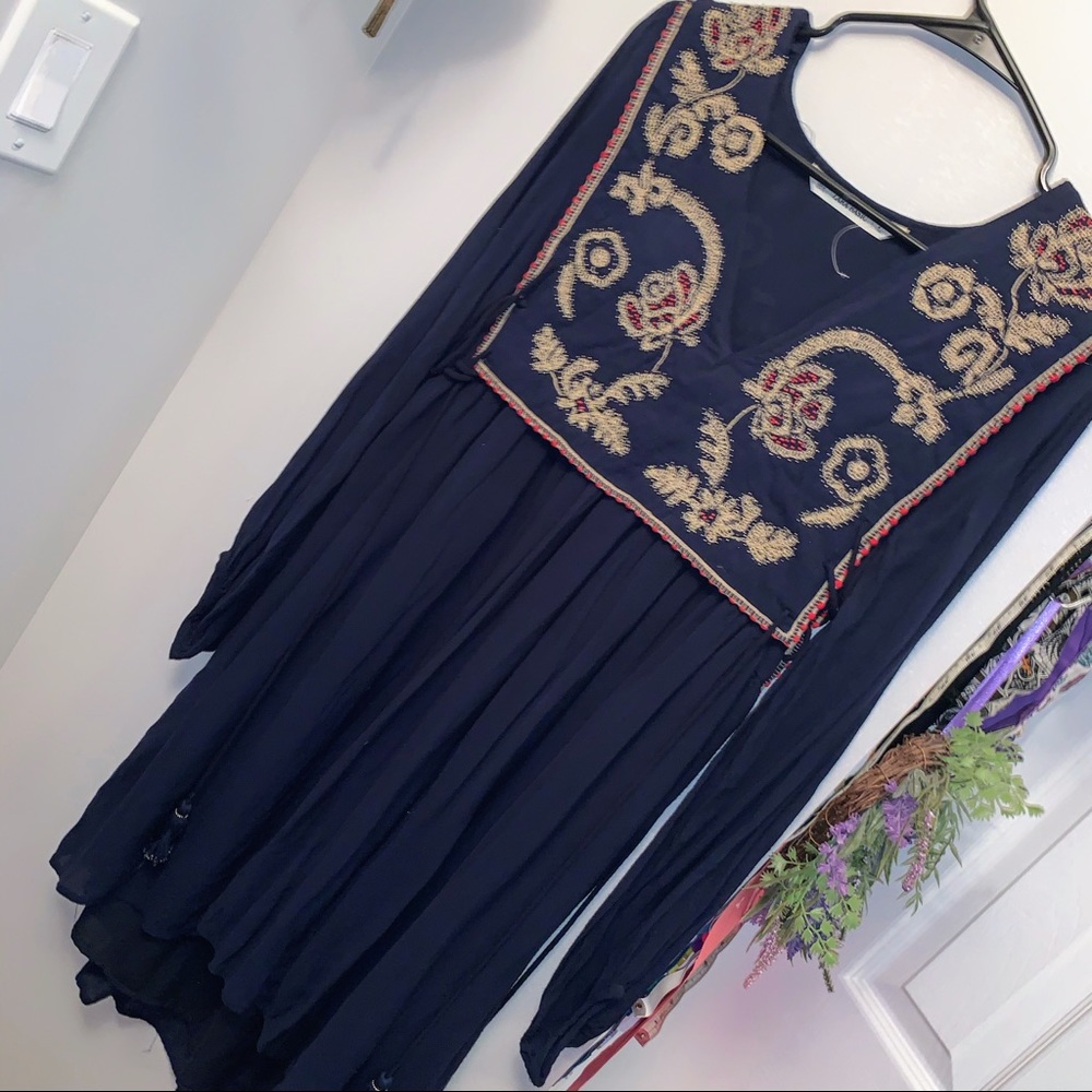 Zara beaded bib dress